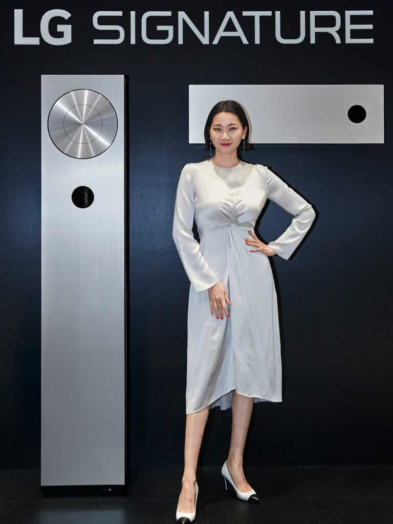 LG 시그니처 에어컨 애드버토리얼 촬영 — 모델 장윤주와 LG 시그니처 에어컨